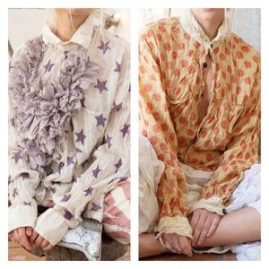 Two vintage Magnolia Pearl button down shirts. 💕